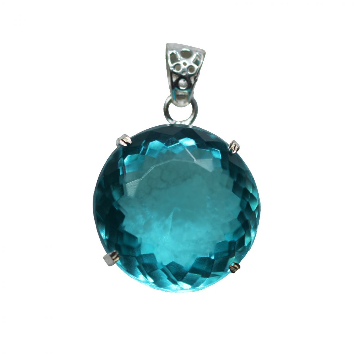 sterling silver topaz pendant