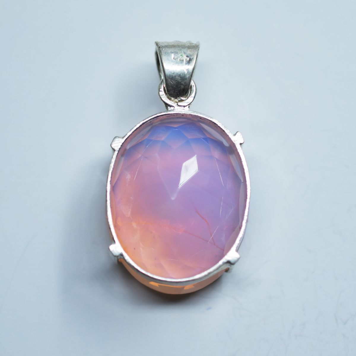 sterling silver opal pendant