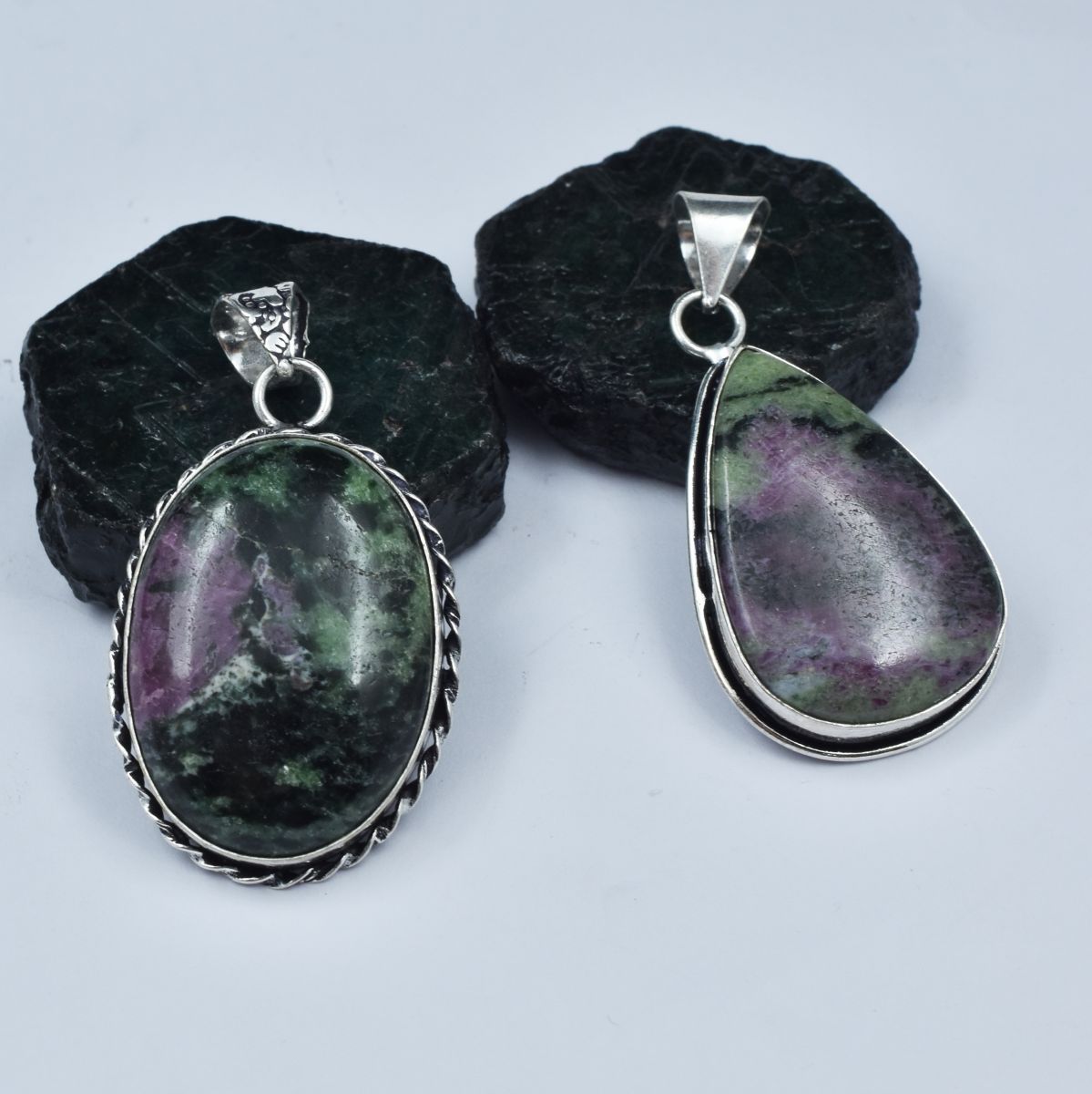 sterling silver ruby pendant