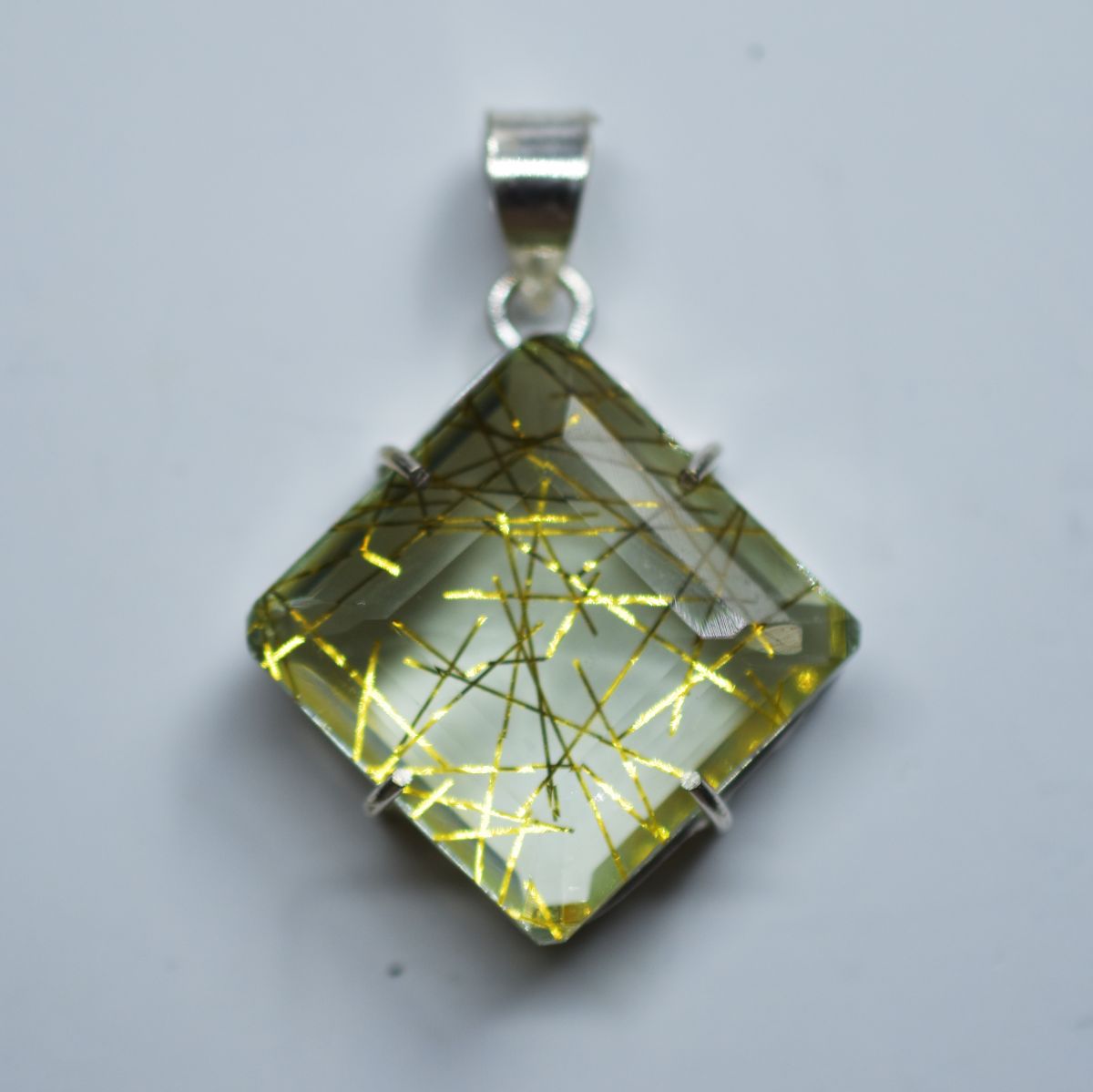 sterling silver topaz pendant