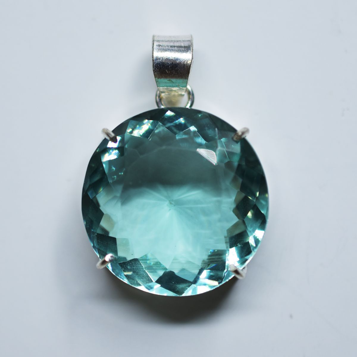 sterling silver topaz pendant