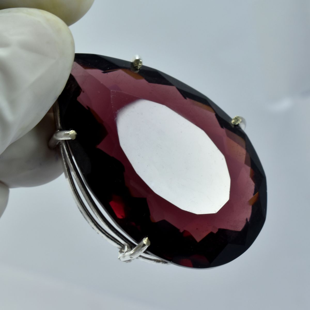 94 Ct Ametrine Pear 925 Sterling Silver Pendant Natural Loose Gemstone CERTIFIED