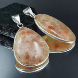 sterling silver sunstone pendant