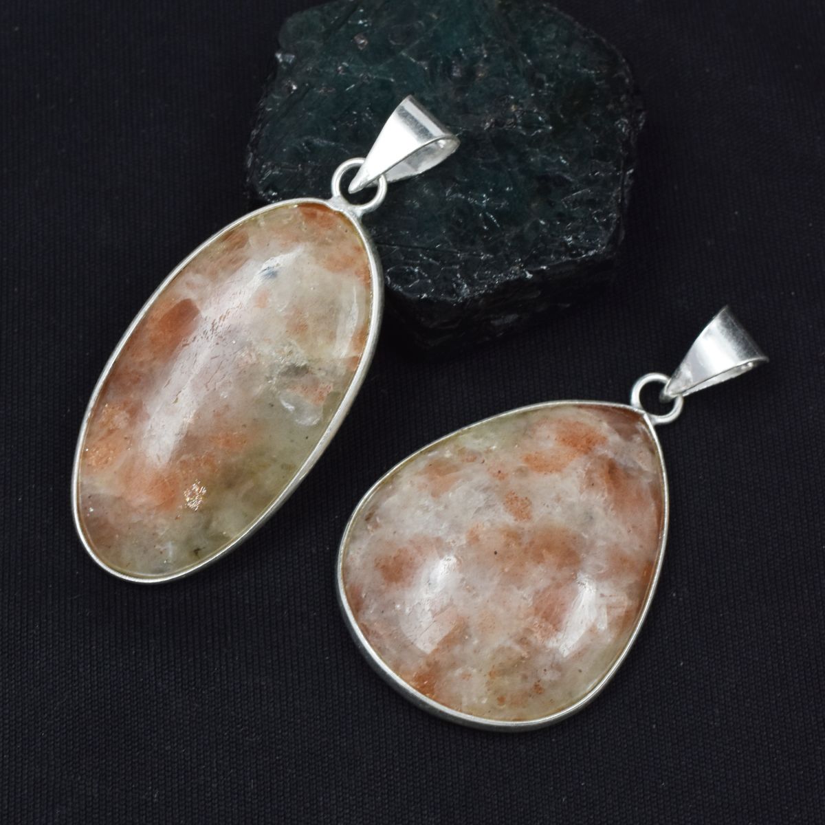 handmade sunstone pendant