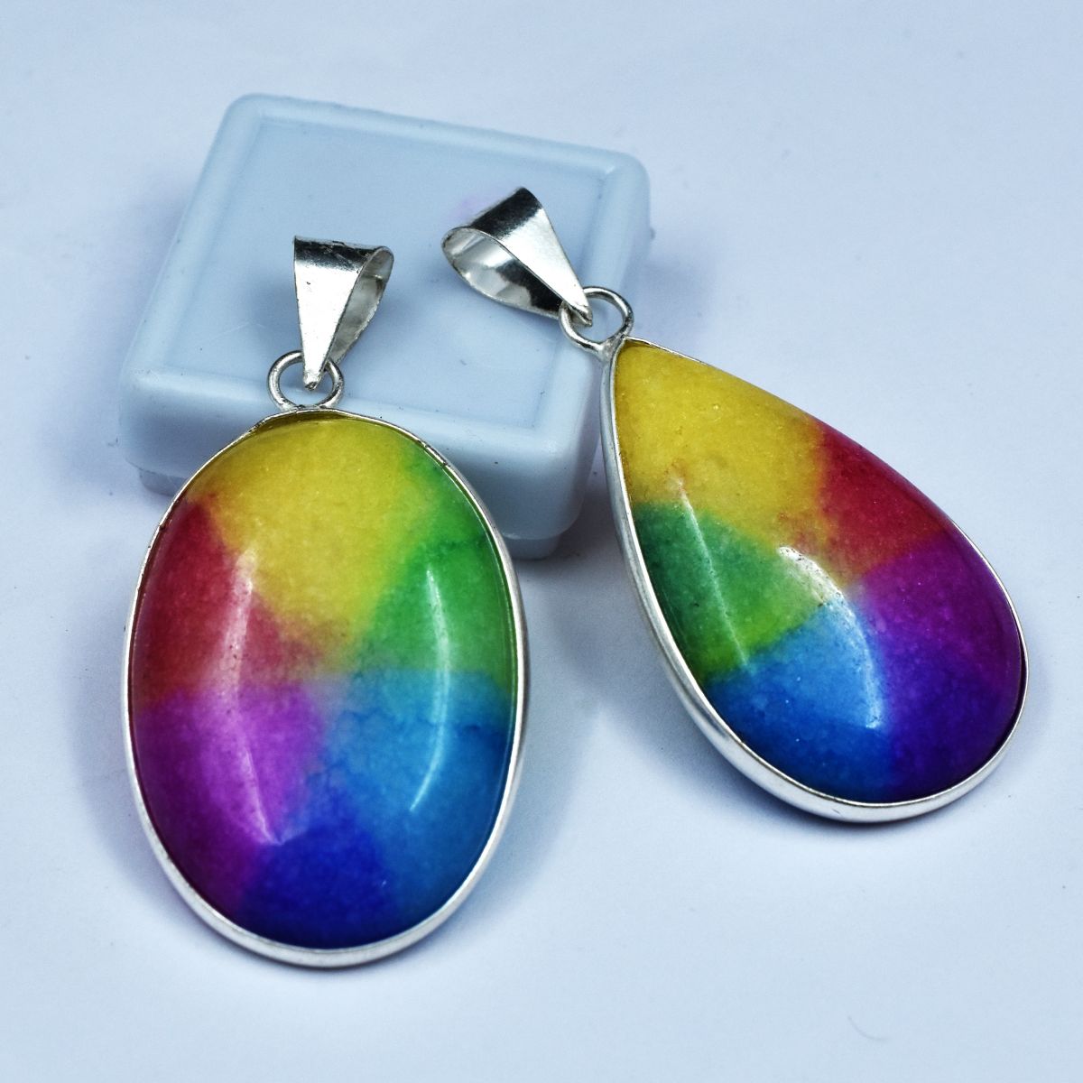 sterling silver quartz pendant
