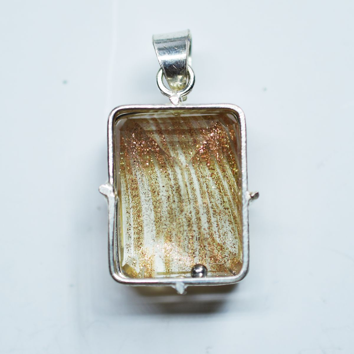 104.45 Ct CERTIFIED Natural SUNSTONE Gems 925 Sterling Silver Pendant For Gift