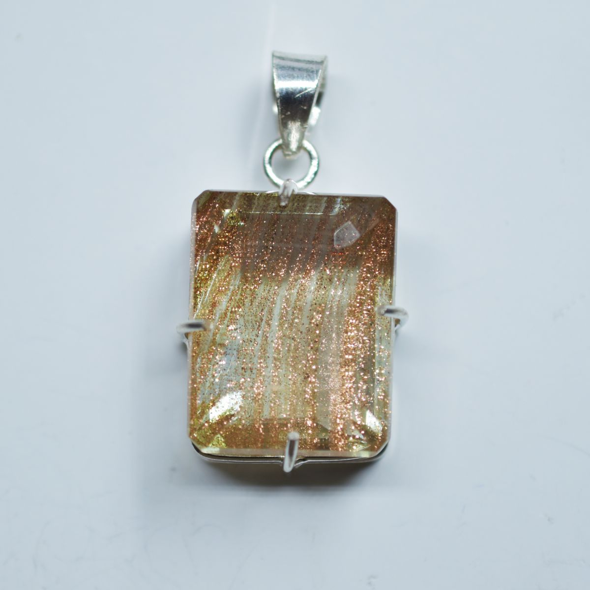 104.45 Ct CERTIFIED Natural SUNSTONE Gems 925 Sterling Silver Pendant For Gift