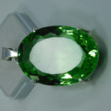 Pendant Lab-Created Peridot 925 Sterling Silver 95 Ct Oval CERTIFIED Gemstone