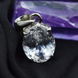 sterling silver sapphire pendant