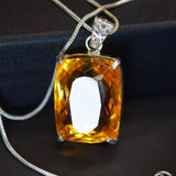 sterling silver sapphire pendant