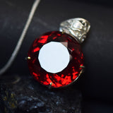 Amazing Natural Topaz 925 Sterling Silver Pendant Round 78.20 Ct Gems CERTIFIED