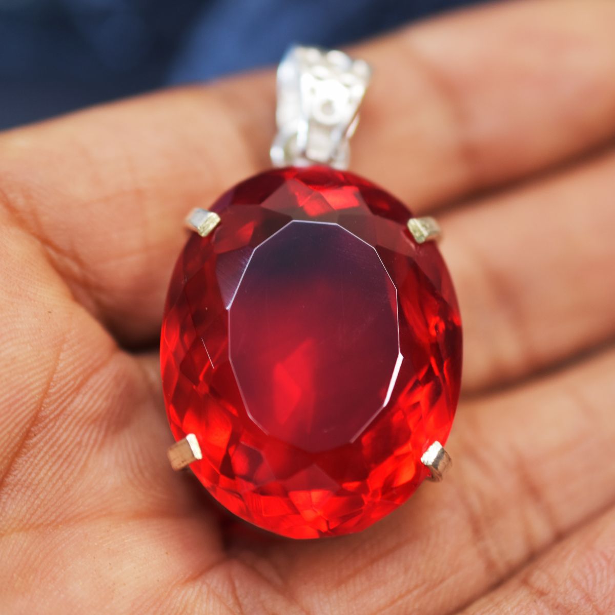 natural topaz pendant