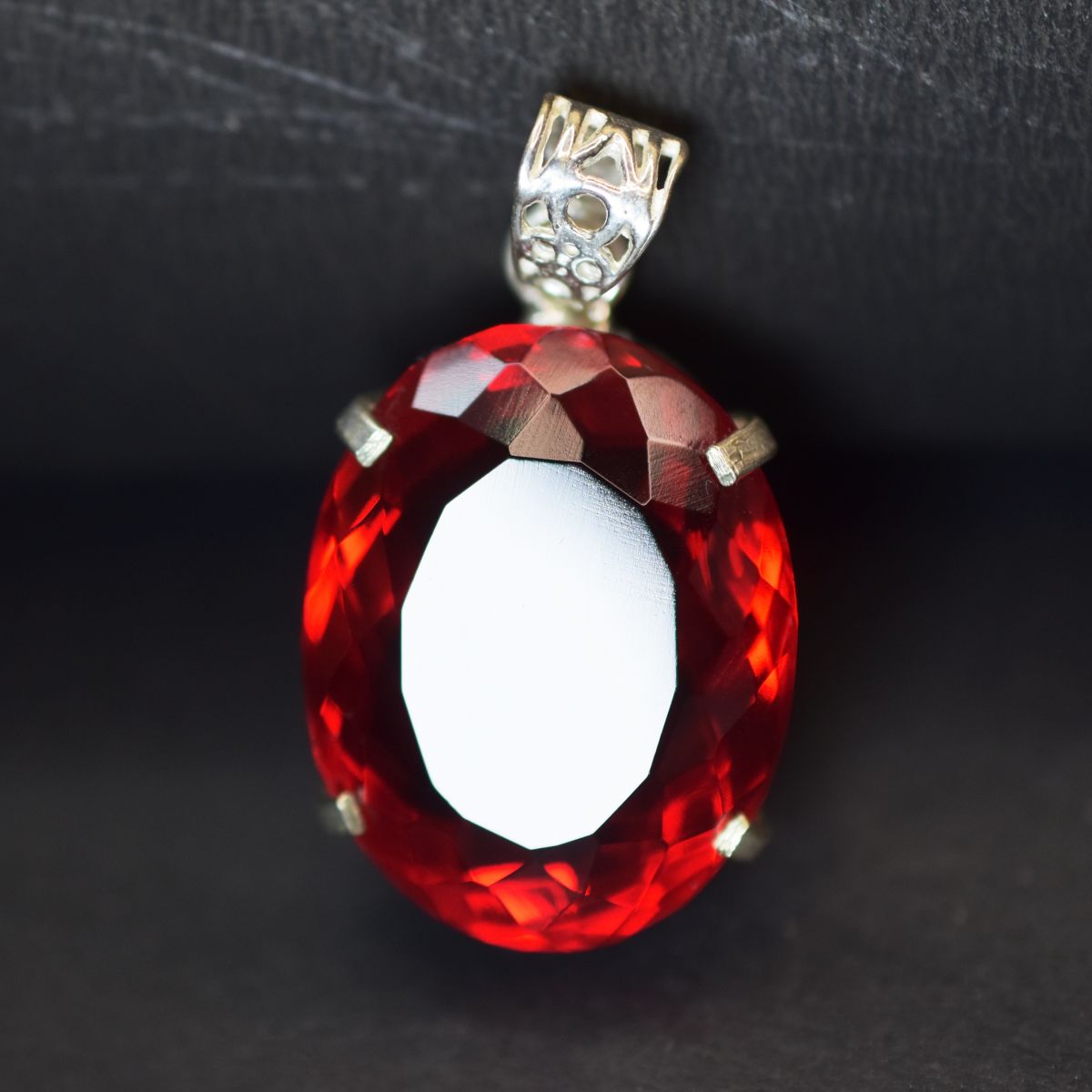 sterling silver topaz pendant