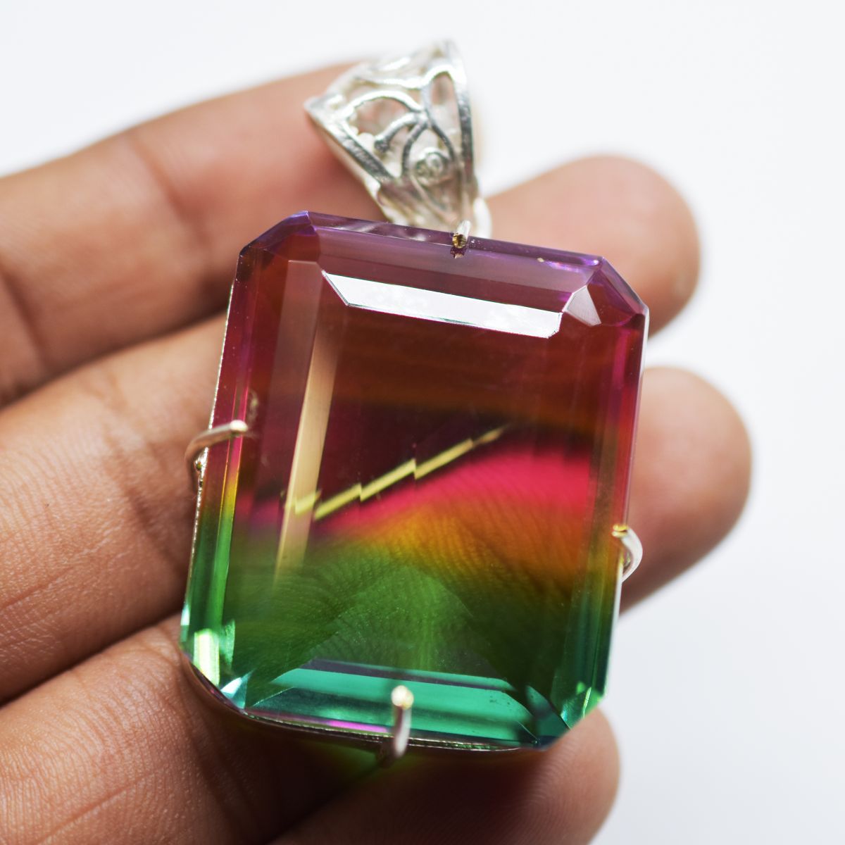 handmade emerald pendant