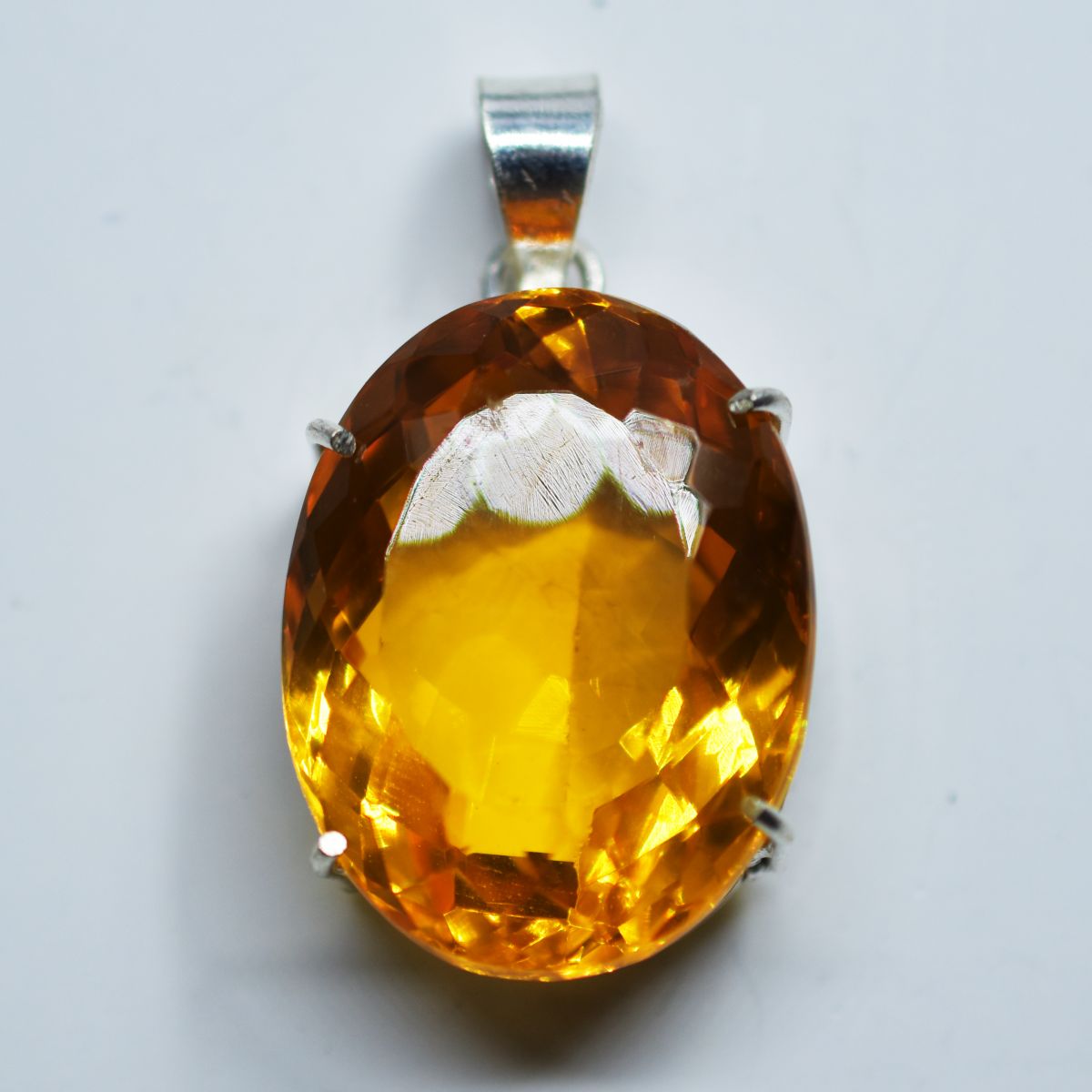 sterling silver topaz pendant