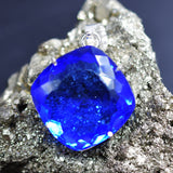 103 Ct 925 Sterling Silver Pendant BLUE Topaz Natural Certified Gems For Gift