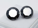 8 Ct Natural Black Moissanite Loose Gemstones Round Shape