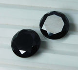 8 Ct Natural Black Moissanite Loose Gemstones Round Shape