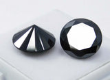 8 Ct Natural Black Moissanite Loose Gemstones Round Shape