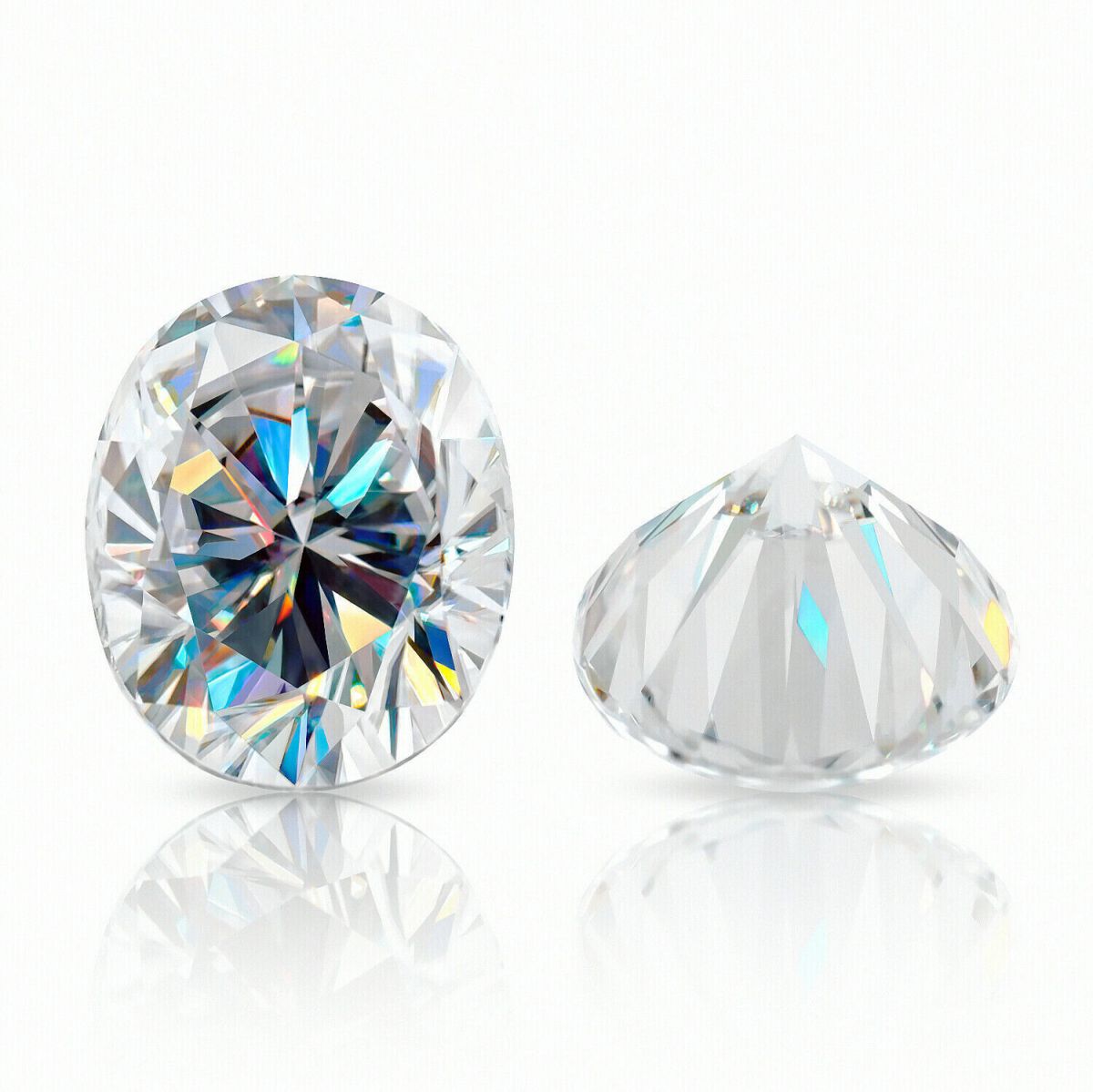 Oval Cut D-White Moissanite AA++ VVS1 Clarity GRA 5x7 mm CERTIFIED Gemstone
