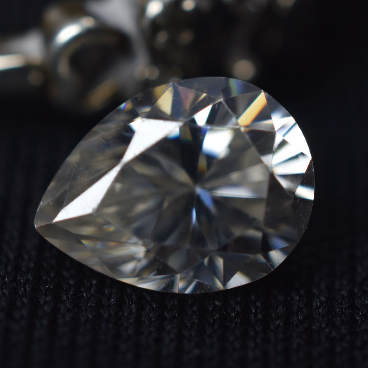 CERTIFIED Moissanite Pear Shape Loose Gemstone 5x7 MM VVS1 D Color 1 Pcs