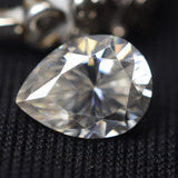 CERTIFIED Moissanite Pear Shape Loose Gemstone 5x7 MM VVS1 D Color 1 Pcs