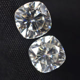 Synthetic Moissanite D Color CERTIFIED Diamond 2 Pcs Pair Square Cushion 3.5 MM