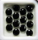 14 PCS Loose Gemstone Round Cut Lot 5 mm Natural Black Moissanite