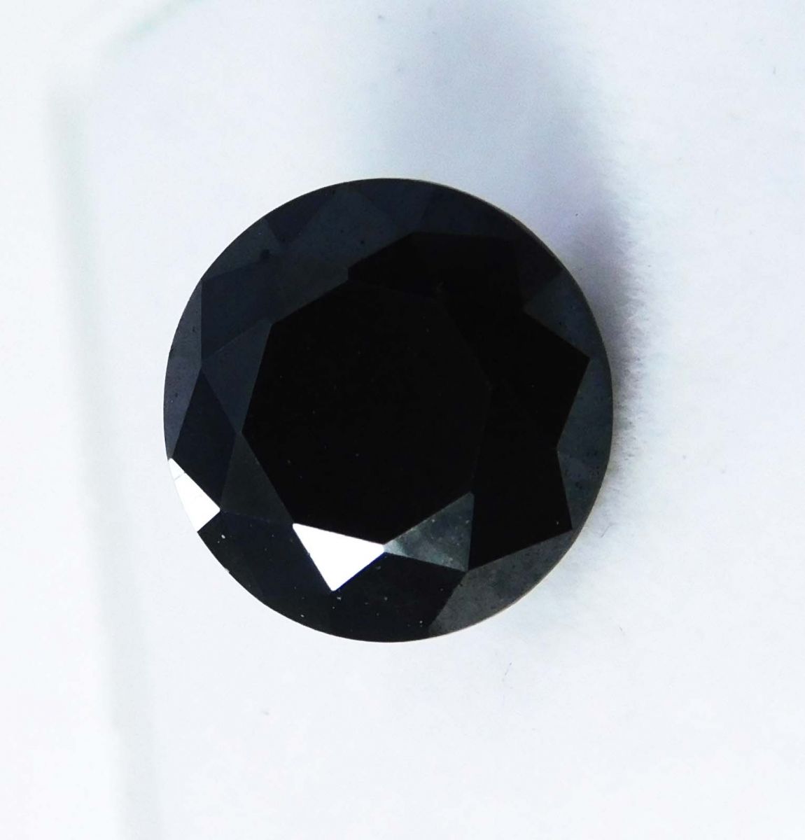 Natural Black Moissanite Round Shape 2.14 Ct Loose Gemstones