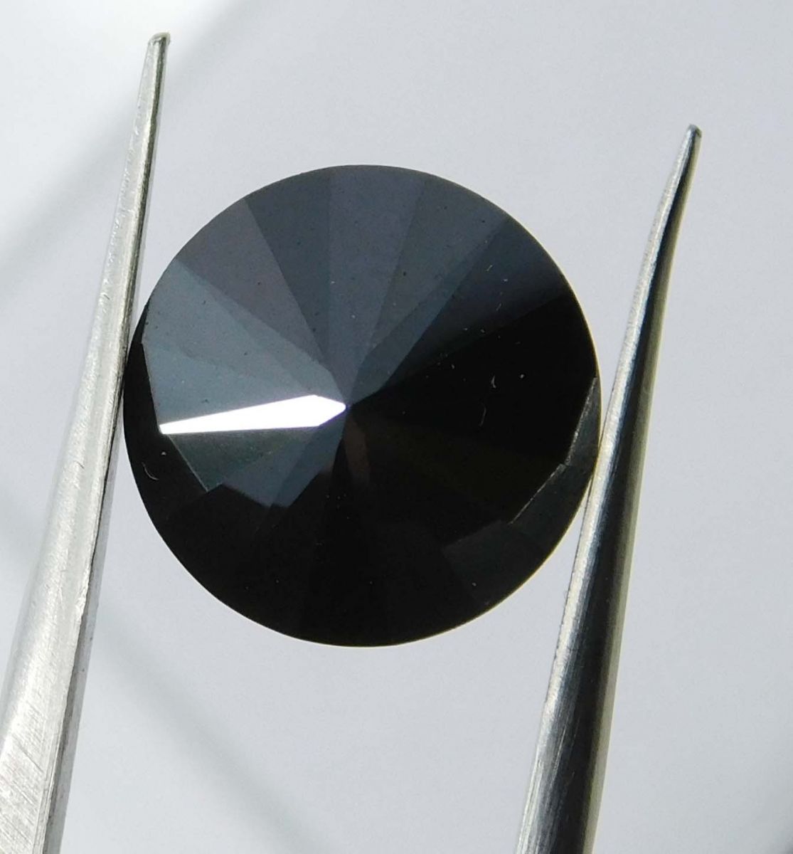 Natural Black Moissanite Round Shape 2.14 Ct Loose Gemstones