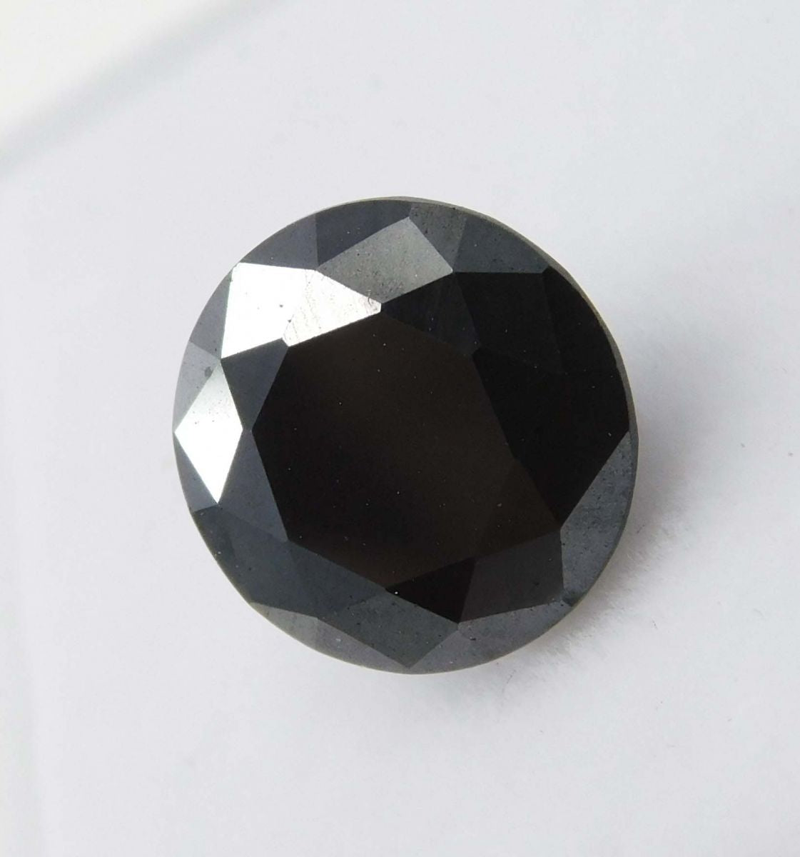 Natural Black Moissanite Round Shape 2.14 Ct Loose Gemstones