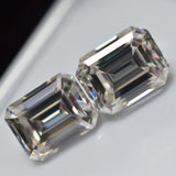 Emerald Cut Moissanite 1.20 Ct Loose Gemstone CERTIFIED 6x4 MM VVS1 D Color Pair
