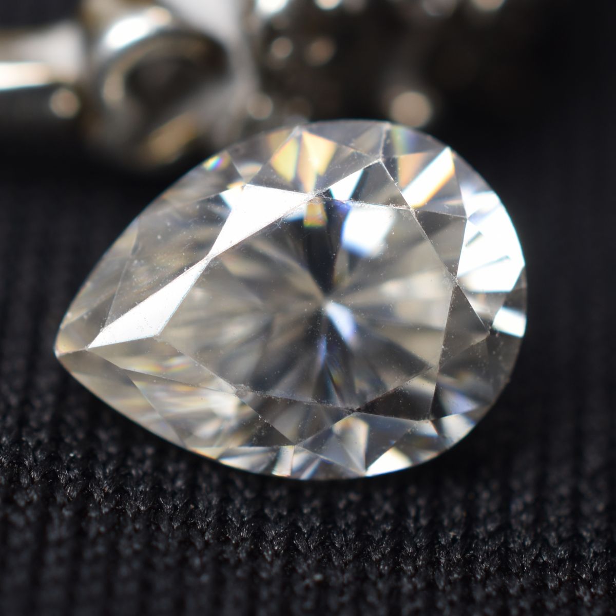 Pear Shape Moissanite 12x8 MM VVS1 D Color 1 Pcs Loose Gemstone CERTIFIED