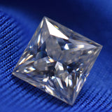 8x8 MM Moissanite Gemstone 2 Pcs CERTIFIED VVS1 D Color Pair Of Square Shape