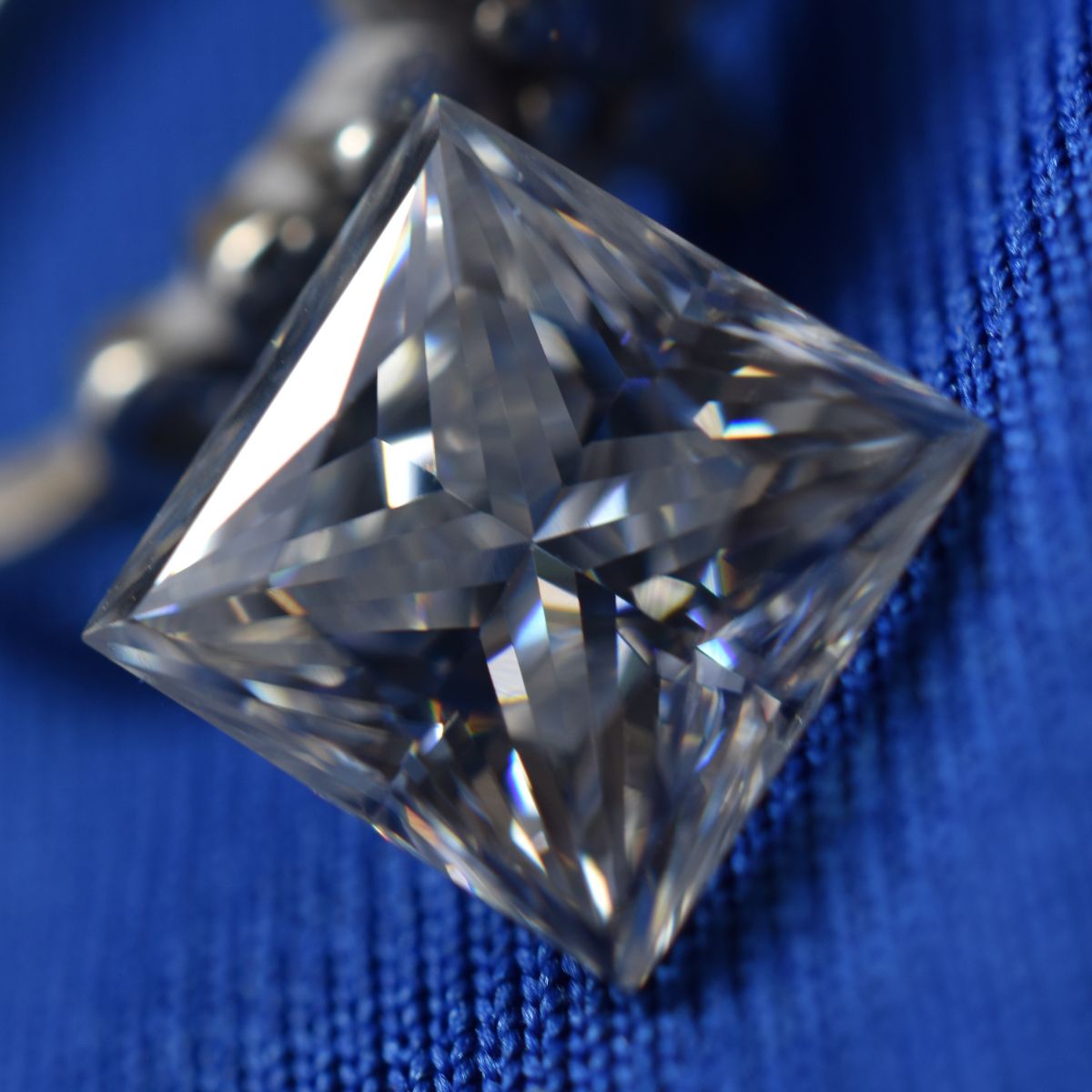 CERTIFIED 10.58 Ct Moissanite Pair Loose Gemstone 2 Pcs VVS1 D Color Square Cut