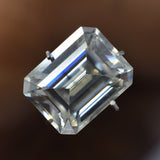 Emerald Cut Pair Moissanite CERTIFIED Loose Gemstone 10x8 MM VVS1 D Color 2 Pcs