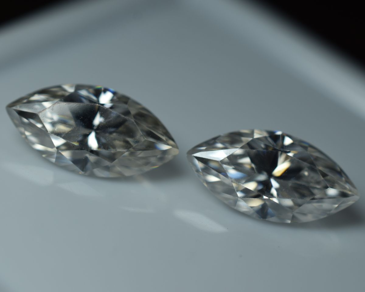 Marquise Shape 3.16 Carat Pair Moissanite CERTIFIED VVS1 D Color Loose Gemstone