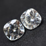 8.5 mm Square Cushion Cut 2 Pcs Moissanite CERTIFIED VVS1 D Color Pair Gemstone