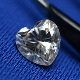 CERTIFIED 1.63 Ct Moissanite Loose Gemstone 1 Pcs VVS1 D Color Heart Cut