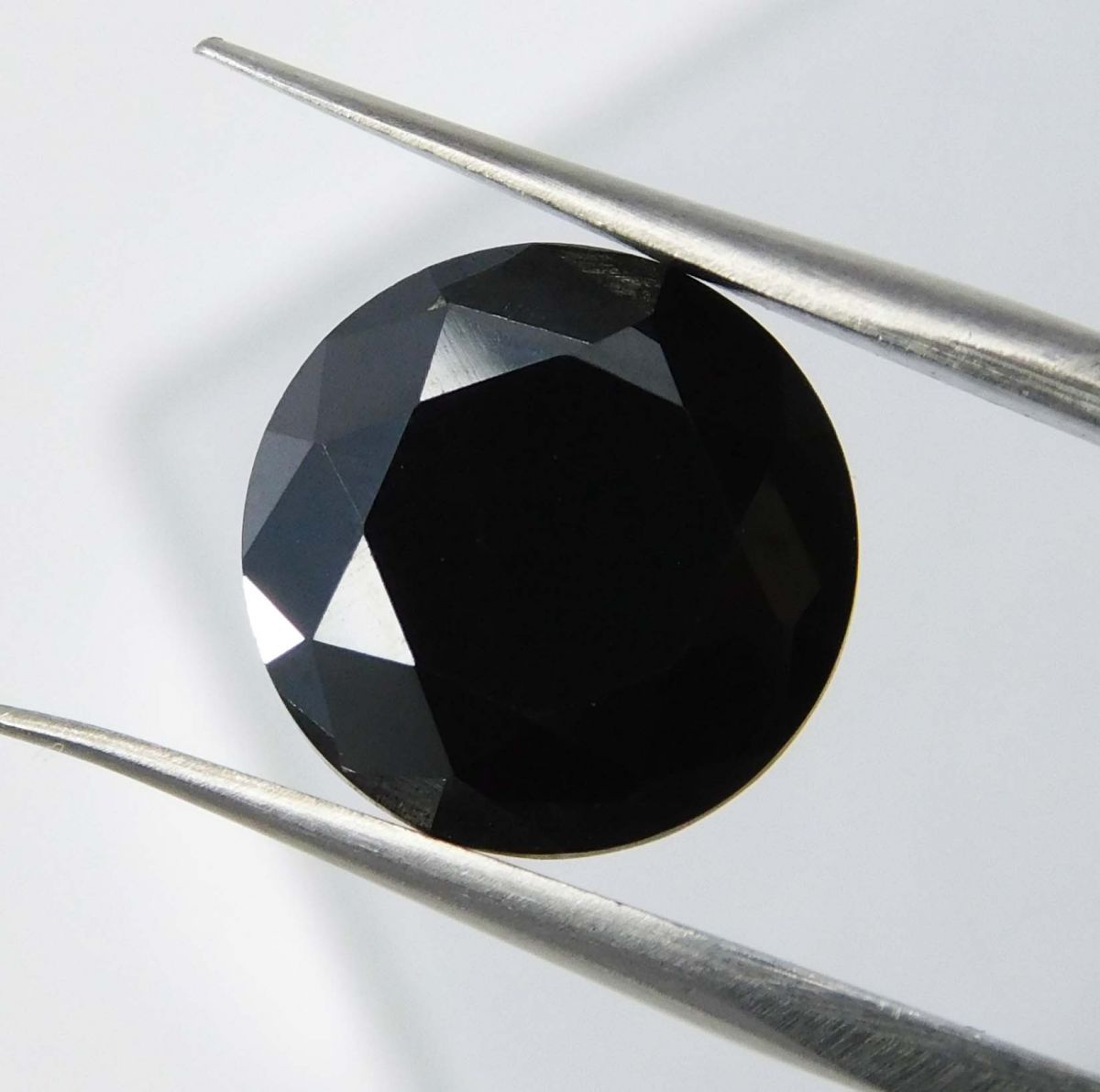 Natural Black Moissanite Round Shape 3 Ct Loose Gemstones