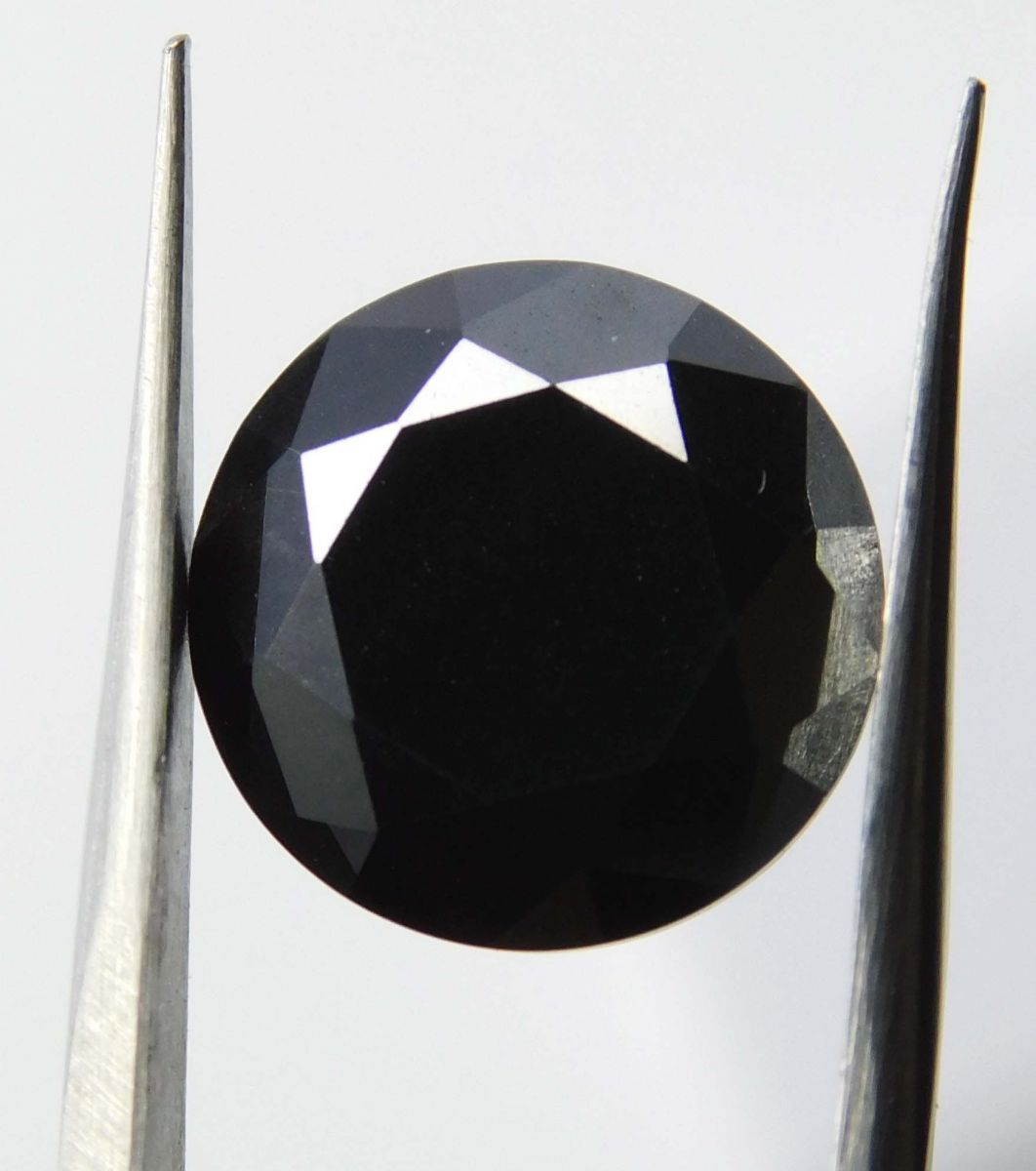 4.02 Ct Natural Black Moissanite Loose Gemstones Round Shape