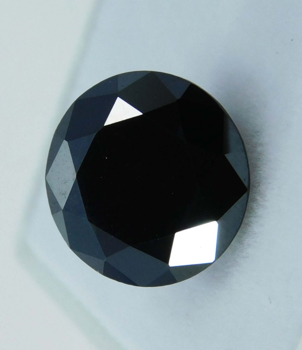 Natural Black Moissanite Round Shape 4.36 Ct Loose Gemstones