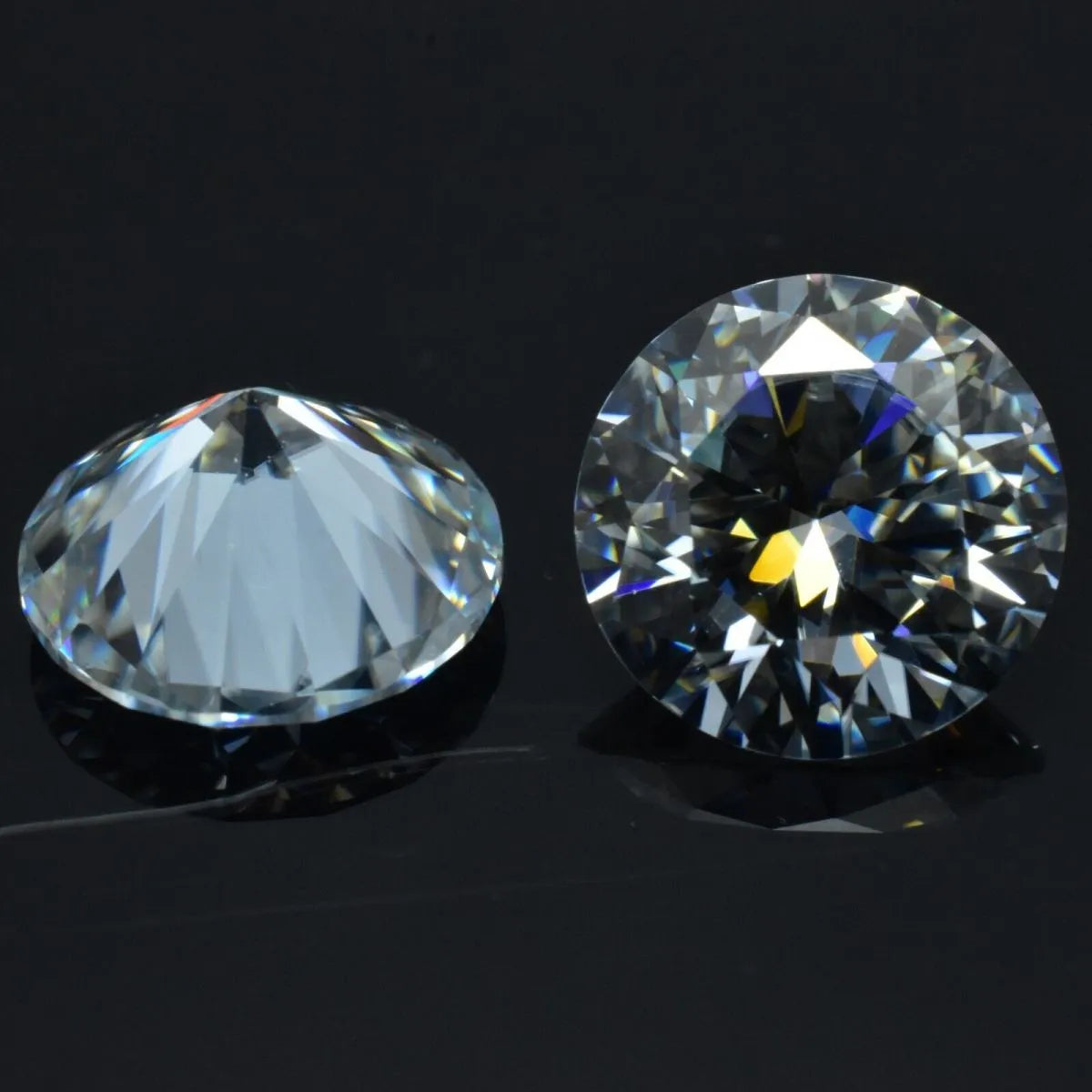 Round Cut Moissanite Gemstone Pair 4mm VVS1 D Color