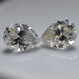 VVS1 D Color Moissanite Pear Cut Pair pear shape brilliance