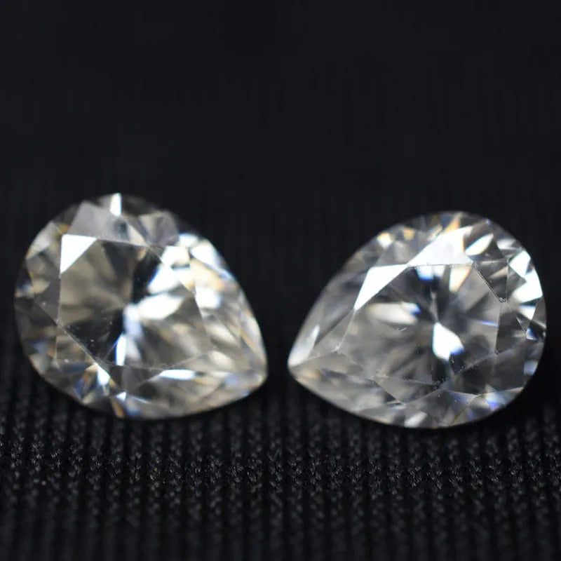 VVS1 D Color Moissanite Pear Cut Pair matched gemstone pair