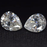 certified moissanite pair pear cut gemstone
