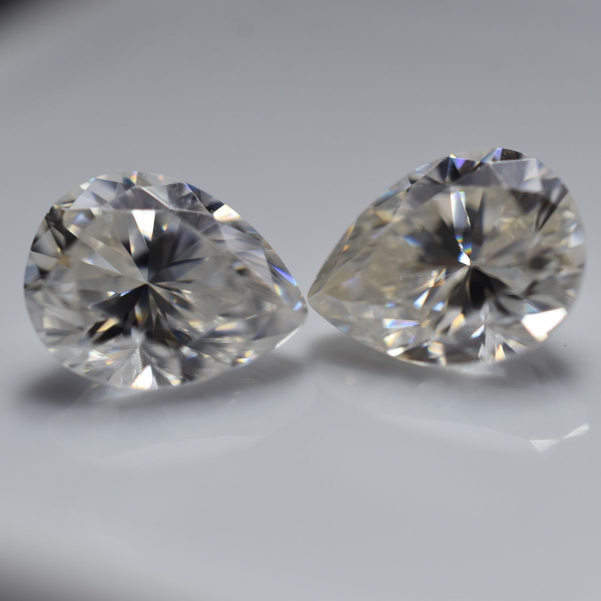 CERTIFIED 12.00 Carat Pear Cut Pair Moissanite Loose Gemstone VVS1 D Color 2 Pcs