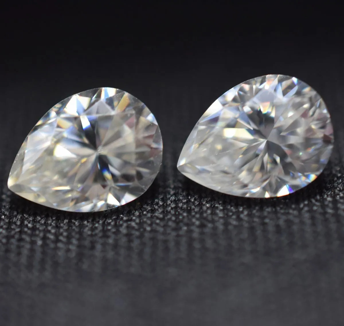 certified moissanite pair lab created gems