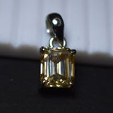 Natural Yellow Topaz 925 Sterling Silver Pendant square 85.30 Ct Gems CERTIFIED