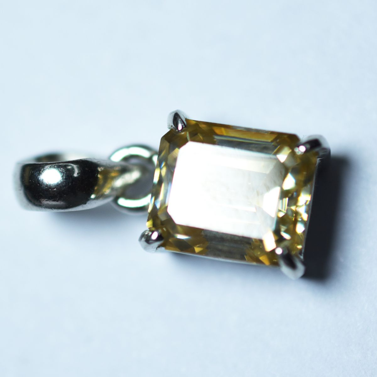 Lab Created Sapphire 58.55 Ct 925 Sterling Silver Gems Pendant Emerald CERTIFIED